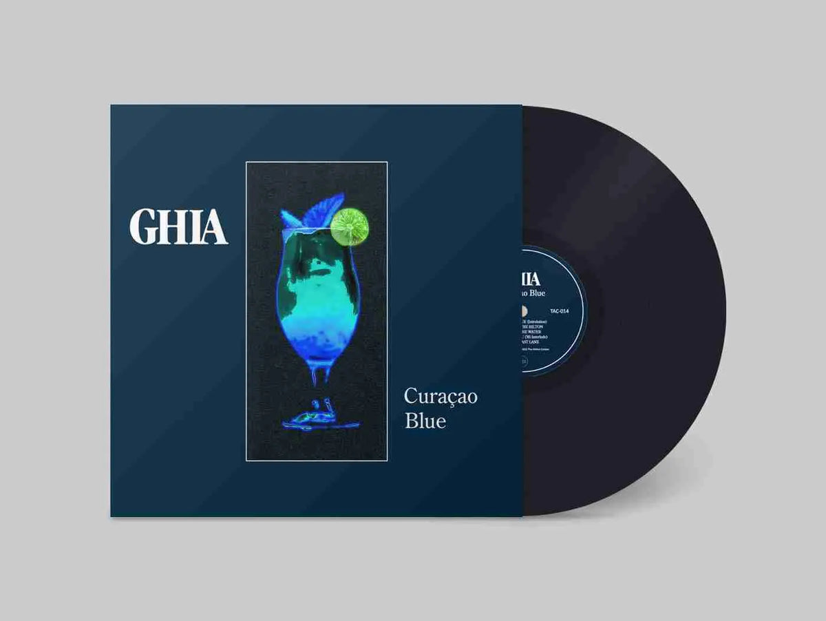 Ghia Cura ao Blue LP 350 gsm sleeve Inlay Sticker Horizons Music