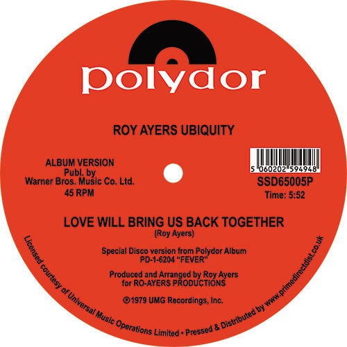 Roy Ayers Ubiquity - Running Away / Love Will Bring Us Back