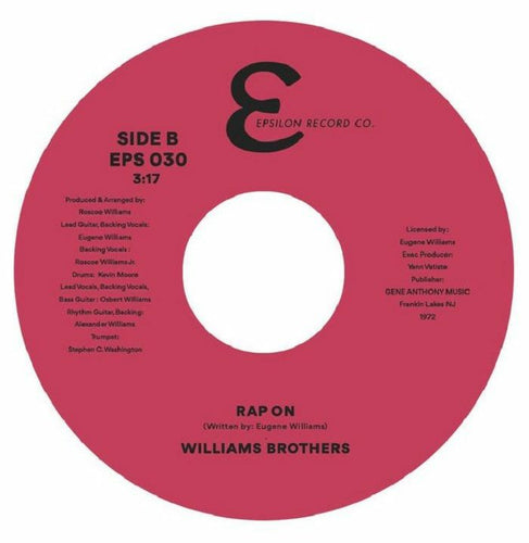 THE WILLIAMS BROTHERS - That's Life / Rap On [7" Vinyl]