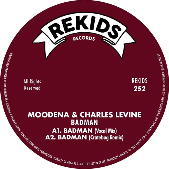 Moodena & Charles Levine - Badman (Incl. Cratebug / Radio Slave Remixes)