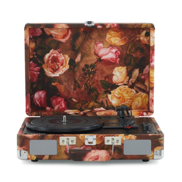 Crosley Cruiser Plus Deluxe Portable Turntable - Now with Bluetooth Out [Floral]