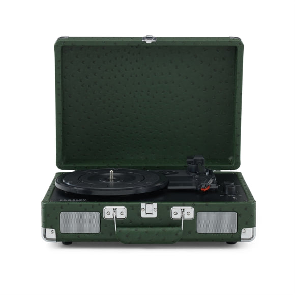Crosley Cruiser Plus Deluxe Portable Turntable - Now with Bluetooth Out [Green Ostrich]