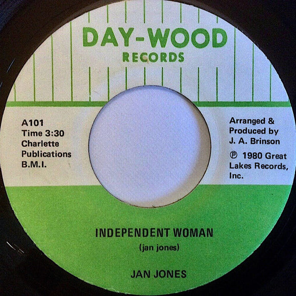 JAN JONES - Independent Woman - Single Sided [7