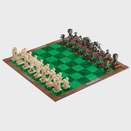 Minecraft Chess Set - Overworld Heroes Vs. Hostile Mobs