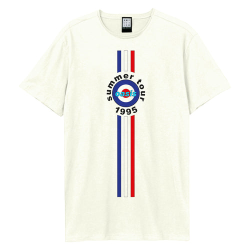 Oasis - 1995 Tour Stripes Vintage T-Shirt (White)