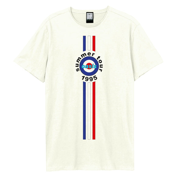 Oasis - 1995 Tour Stripes Vintage T-Shirt (White)