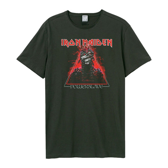 IRON MAIDEN - Red Powerslave T-Shirt (Charcoal)
