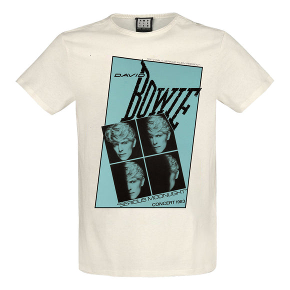 DAVID BOWIE - Serious Moonlight Quad T-Shirt (White)