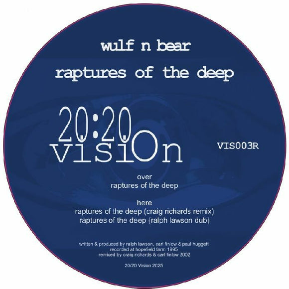 WULF N BEAR - Raptures Of The Deep (feat Craig Richards, Ralph Lawson mixes)