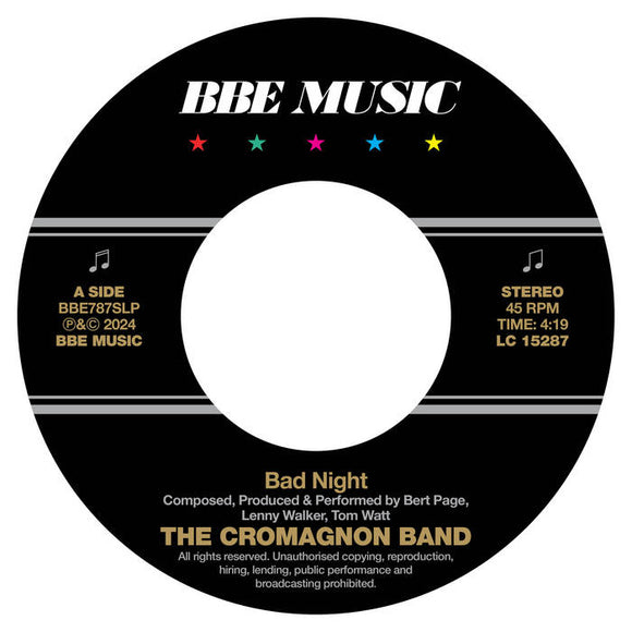 The Cromagnon Band - Bad Night / Quadrant [7