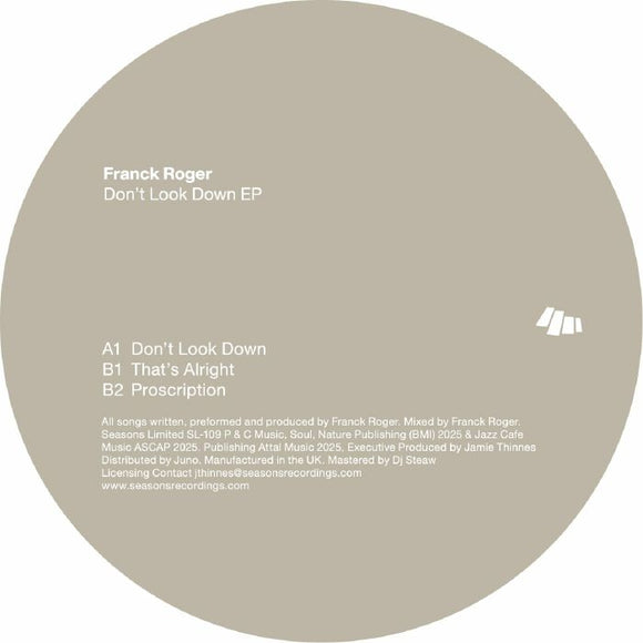 Franck ROGER - Don't Look Down EP