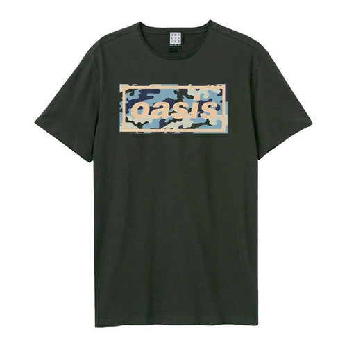 Oasis - Camo Logo Vintage T-Shirt (Charcoal)