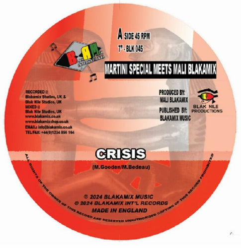 Martini Special meets Mali Blakamix - Crisis/Dub Crisis [7" Vinyl]