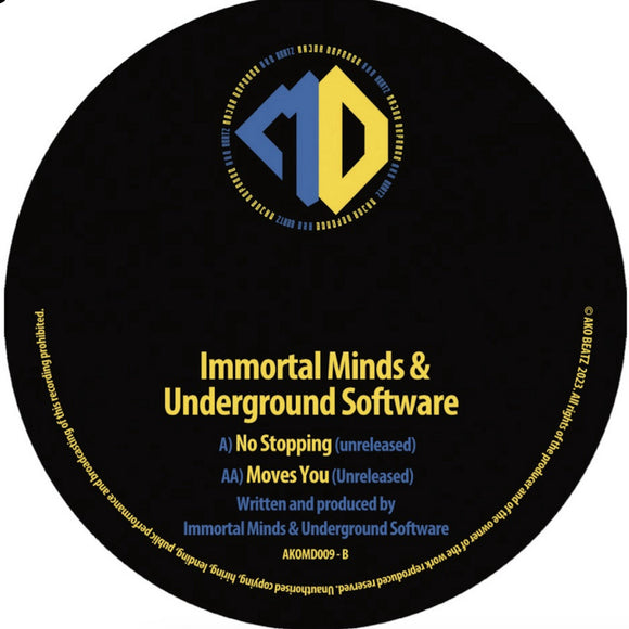 Immortal Minds & Underground Software - No Stopping / Moves You EP