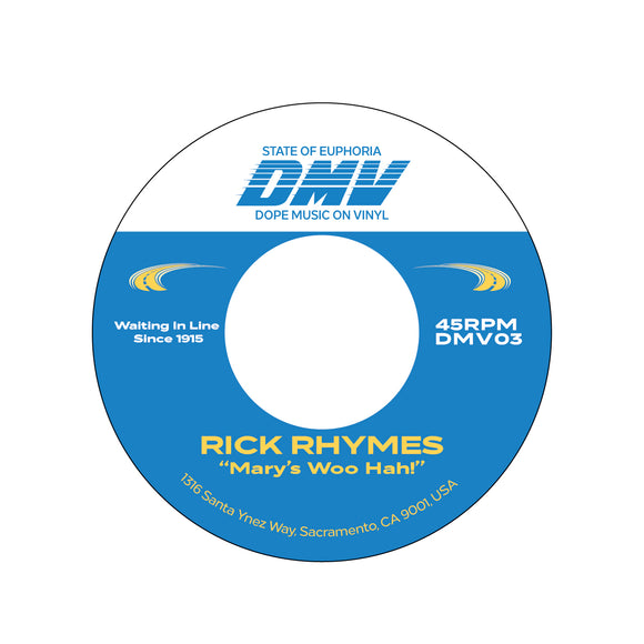 Rick Rhymes/Red Hot Hancock - Mary’s Woo Hah!/Stars In Your Yes Yes [Dinked 7” Vinyl]