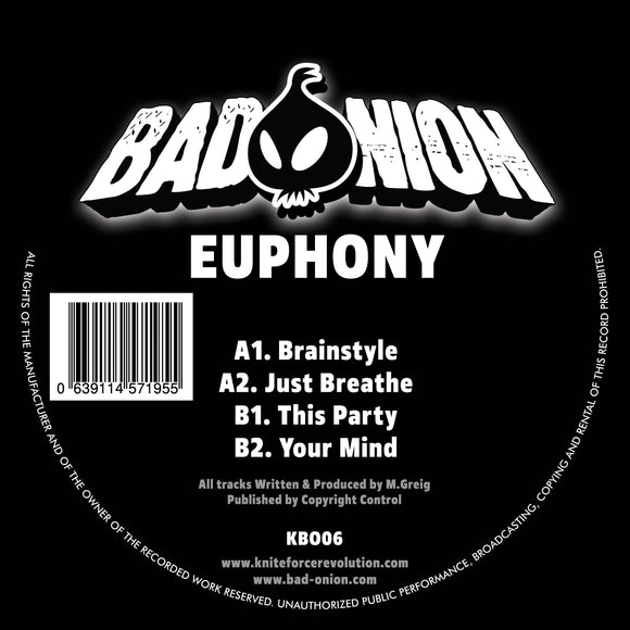 Euphony - Brainstyle EP (Black & White Splatter Version)