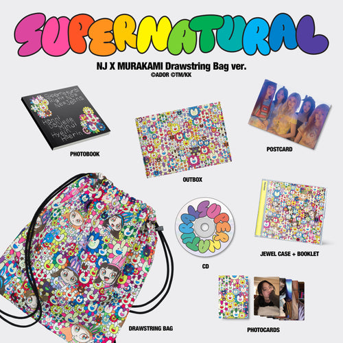 NewJeans - NewJeans 'Supernatural' NJ X MURAKAMI (Drawstring Bag ver.) [CD]