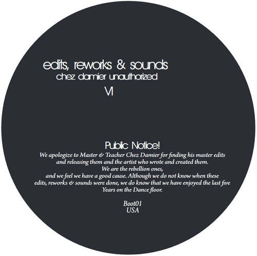 Unknown - Edits, Reworks & Sounds - Chez Damier