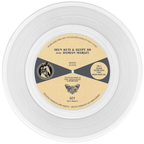 Seun Kuti, Egypt 80, & Damian Marley - Dey / Dey (Instrumetal) [7" Transparent Vinyl]