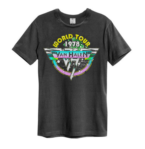 VAN HALEN - World Tour 78 T-Shirt (Charcoal)