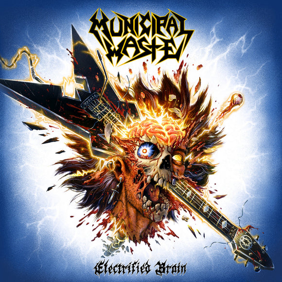 Municipal Waste - Electrified Brain (transparent w blue+yellow+black splatter in sleeve)