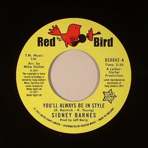 Sidney Barnes - You'll Always Be In Style (7")