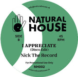 I APPRECIATE - NICK THE RECORD & JAIME READ (NATURAL HOUSE)