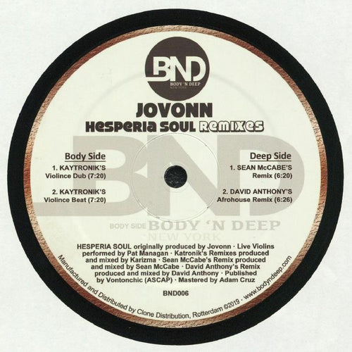 JOVONN - Hesperia Soul (remixes)