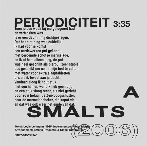 SMALTS / HUMAN FLESH - PERIODICITEIT / EN DE STAD