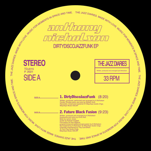 Anthony Nicholson - DirtyDiscoJazzFunk EP