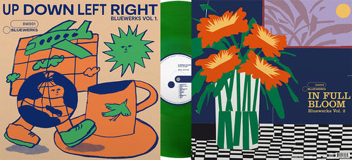 Various Artists - BLUEWERKS VOL. 1 & 2: UP DOWN LEFT RIGHT / IN FULL BLOOM [Green Vinyl]